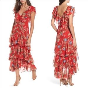 Tiered Ruffle Maxi Wayf Dress Medium